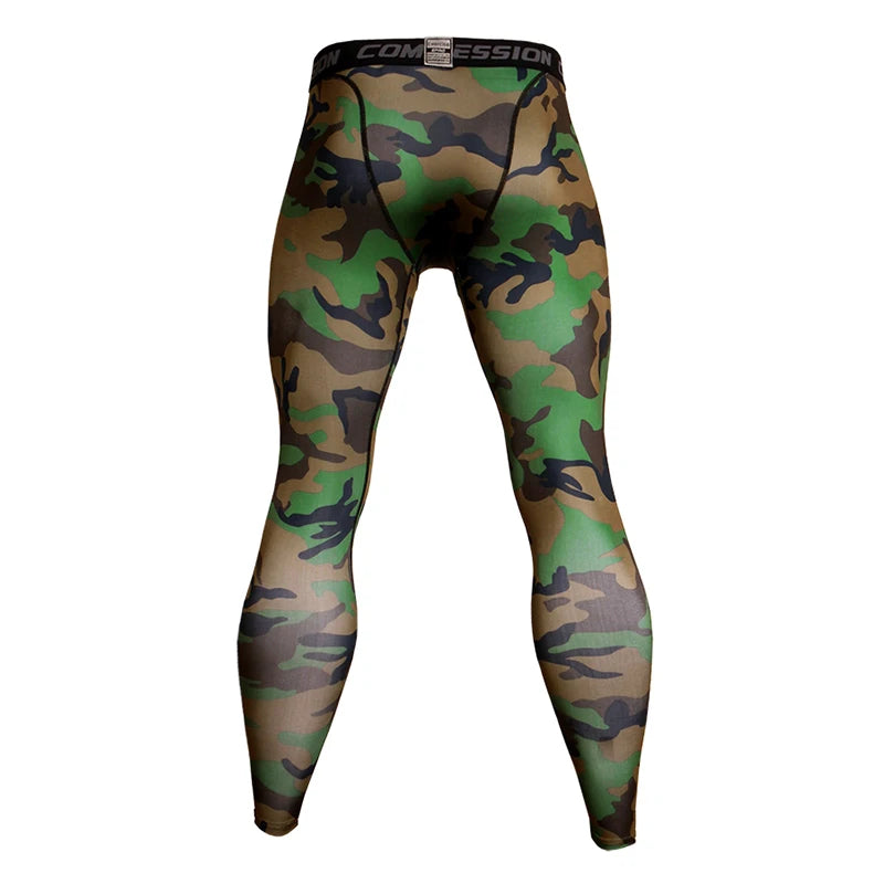 Base Layer Camouflage Compression Pants Running Tights Men Soccer Training Fitness Leggings Quick Dry Gym Jogging Sportswear