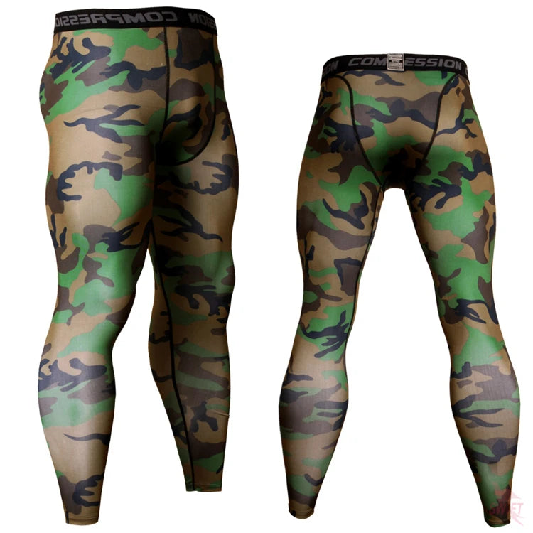 Base Layer Camouflage Compression Pants Running Tights Men Soccer Training Fitness Leggings Quick Dry Gym Jogging Sportswear