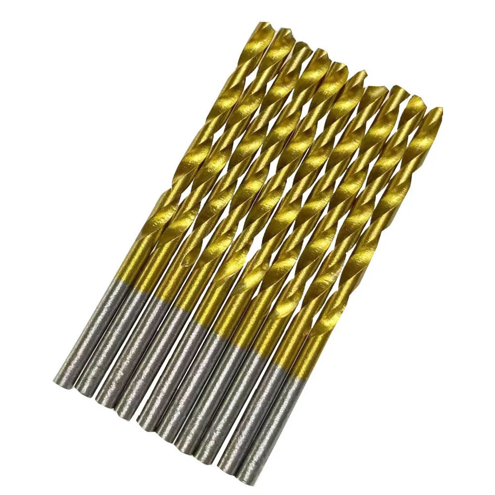 Titanium Coated HSS Twist Drill Bit Set Metal Hole Grooving Drill Saw Carpenter Woodworking Tools 1.0mm-3.5mm  50Pcs 60Pcs Drill