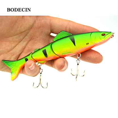 1pc 17.7g 125mm Crankbaits Fishing Lures Hard Bait Artificial Wobbler For Pike Peche 3 Segments Minnow Swimbait With Steel Ball