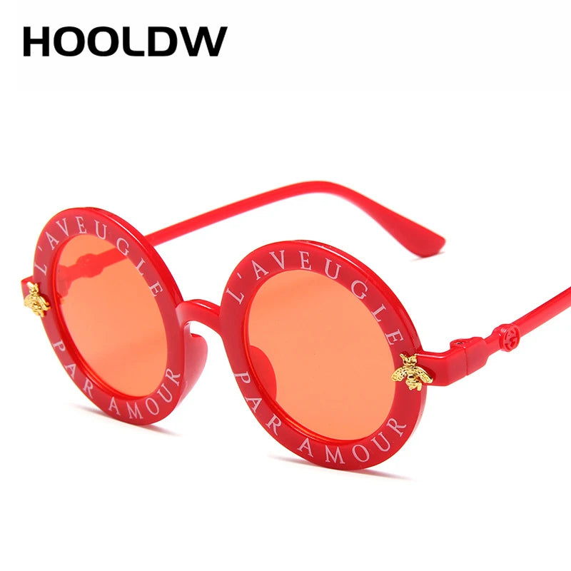 New Fashion Small Round Kids Sunglasses Brand Designer Bee Children Sunglasses Boys Girls Baby Outdoors Goggle Shades Eyewear