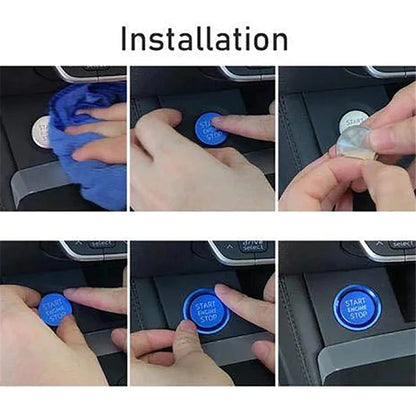 Set Car Engine Start Stop Button Cover Decor Ring for Audi A4 S4 A5 S5 A6 S6 A7 S7 A8 S8 Q5 Q7 Car Styling Sticker Accessories