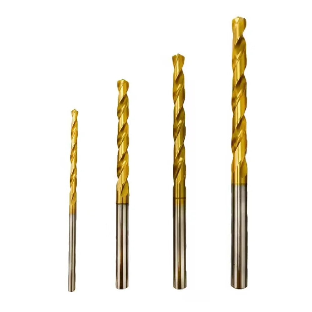 Titanium Coated HSS Twist Drill Bit Set Metal Hole Grooving Drill Saw Carpenter Woodworking Tools 1.0mm-3.5mm 50Pcs 60Pcs Drill