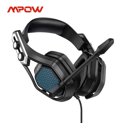 Mpow Iron SE Wired Gaming Headset with Microphone for Xbox one PS5 PS4 Gaming Headphone with 3D Gaming Sound for Gaming PC Gamer