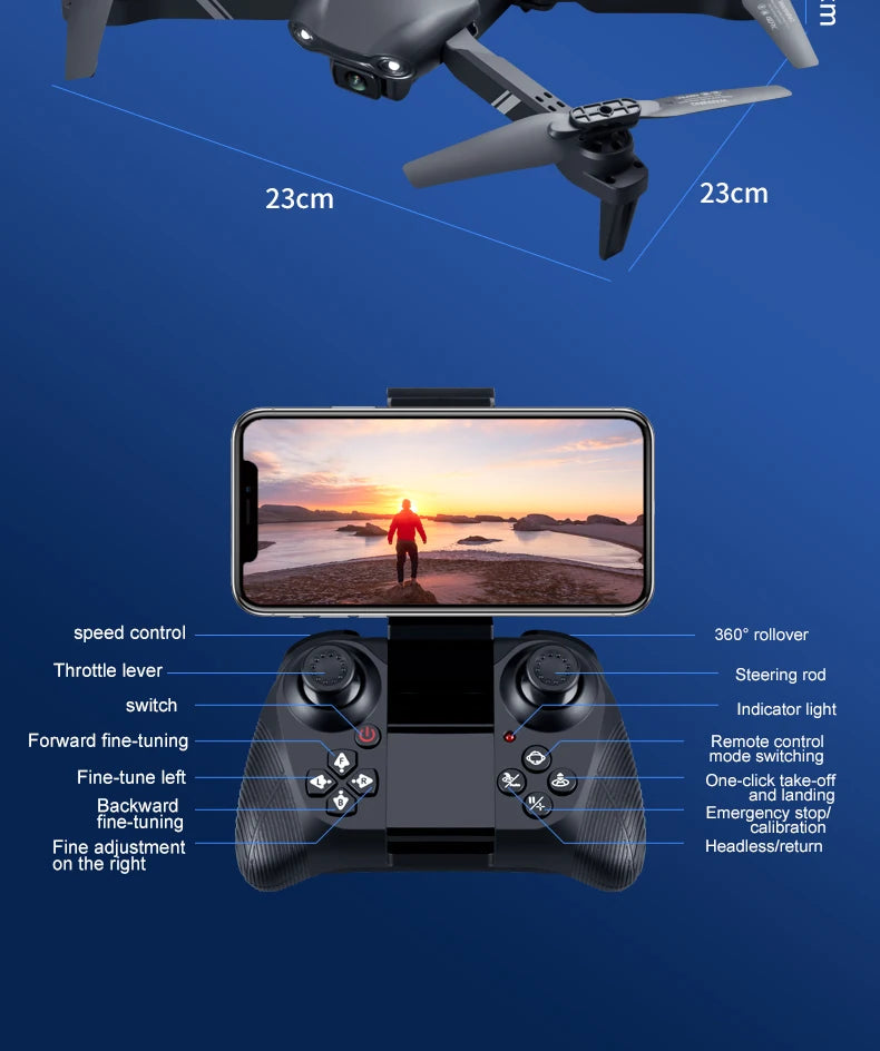 4DRC New Mini Drone With Wide Angle HD 4K 1080P Dual Camera WiFi Fpv RC Foldable Quadcopter Dron Gift Toys