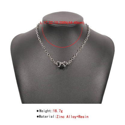 New Trend Punk Gothic Thorns Love Heart Necklaces for Women Metal Chains Choker Necklaces Party Jewelry Gift Hallowen WholeSale