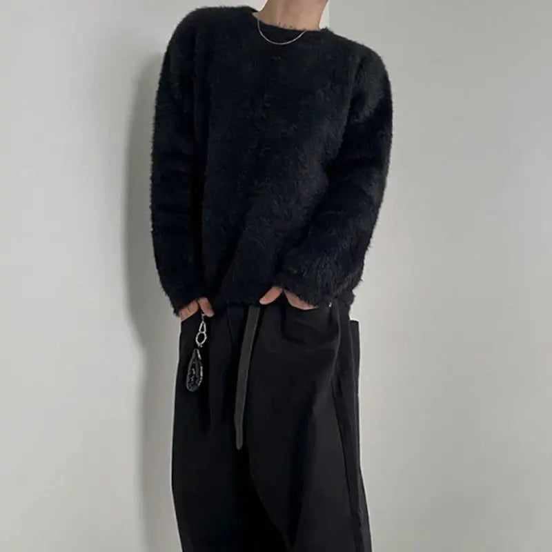 Men's Mink Wool Knit Pullover