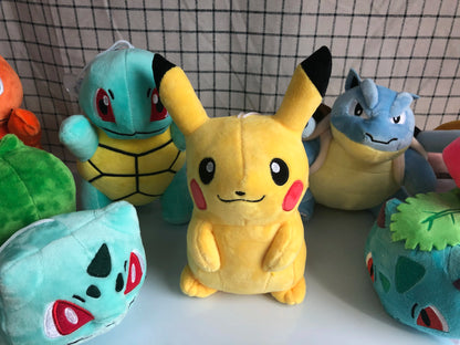 Pikachu Pokemon Anime Charmander Plush Toy Squirtle Bulbasaur Jigglypuff Lapras Eevee Peluche Christmas Gift For Kids