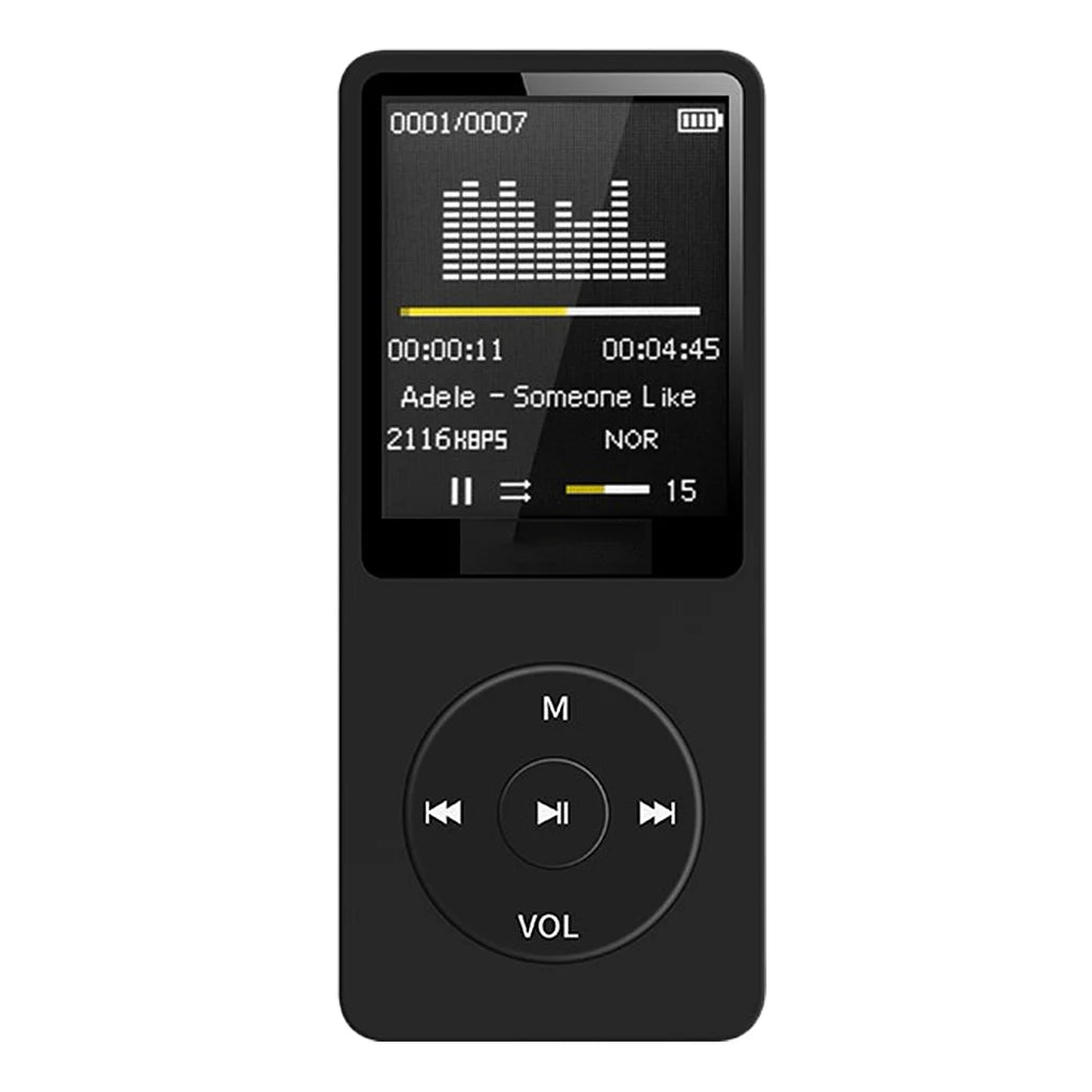 MP3 Player USB Charging Record Digital Display Screen Media Lossless Portable Pocket Sports Running Walking Music Play