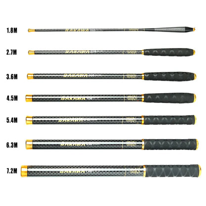 MINI ROD 45CM Ultra-short high Carbon Telescopic carp fishing rod Ultralight 1.8m 3.6m 4.5m 5.4m 6.3m 7.2m Travel fishing gear