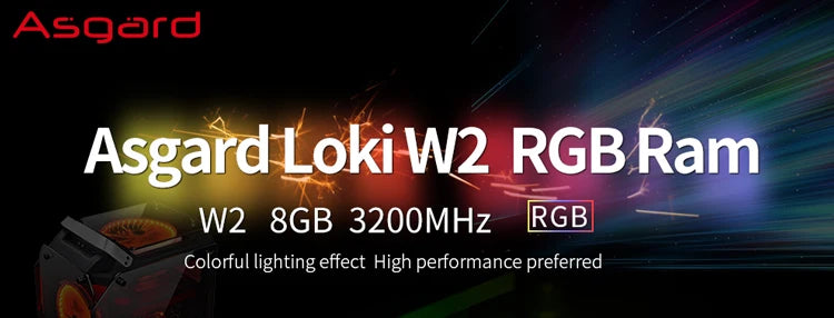 Asgard LOKI W2 RGB RAM ddr4 8GBx2 16GBx2 3200MHz UDIMM desktop memory ram