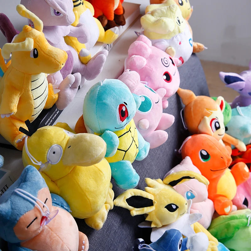 Pikachu Pokemon Anime Charmander Plush Toy Squirtle Bulbasaur Jigglypuff Lapras Eevee Peluche Christmas Gift For Kids