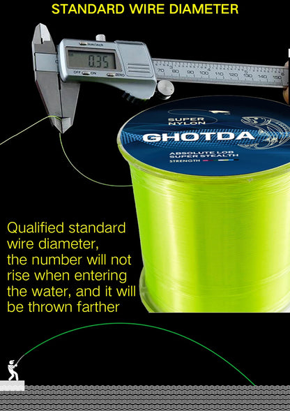 GHOTDA 500M Nylon Fishing Line Durable Monofilament Fishing Wire Rock Sea Fishing Line