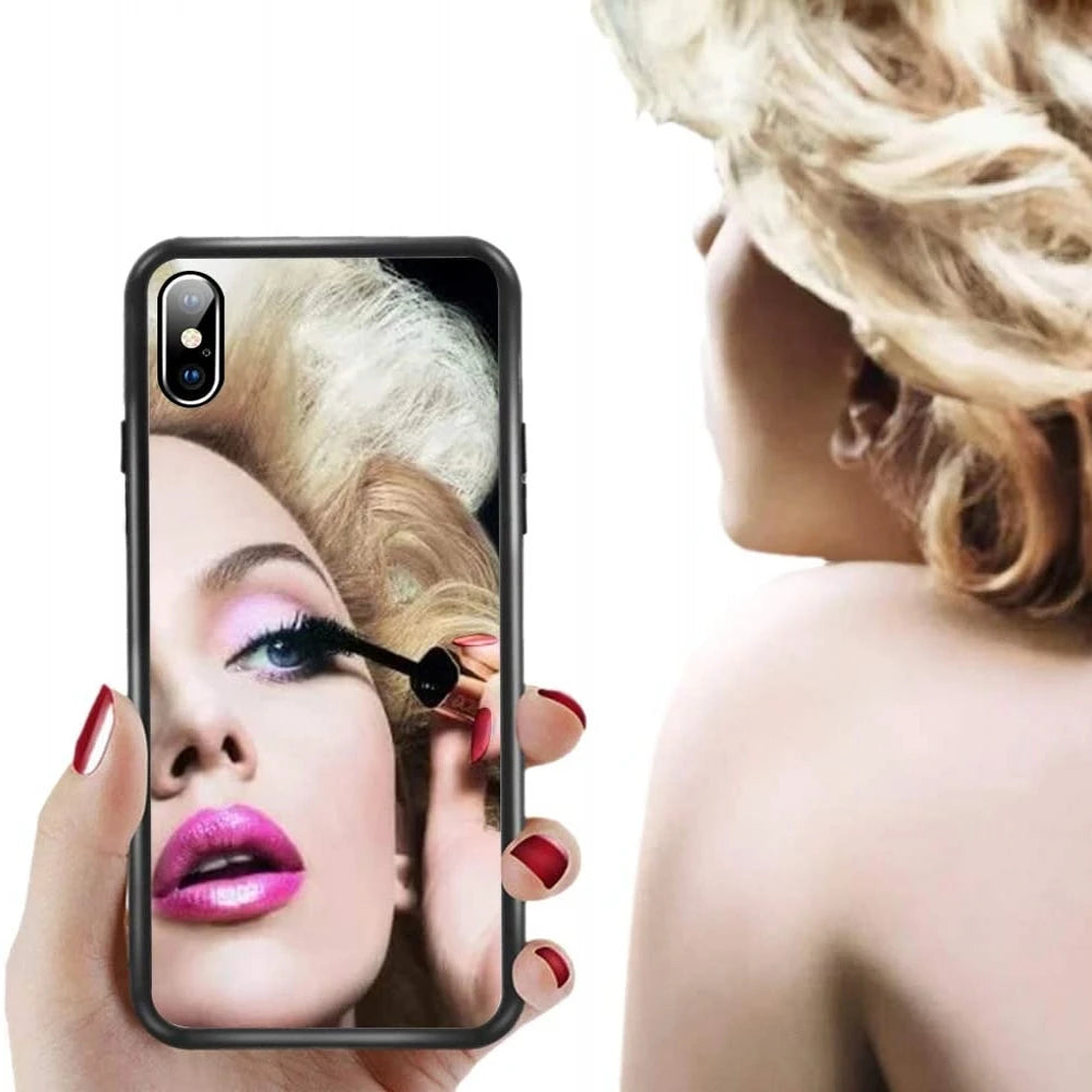 Mirror Diamond Case for Samsung Galaxy A55 A35 A54 A53 S24 Ultra S22 S21 FE S23 Plus Luxury Make Up Shockproof Plastic TPU Cover