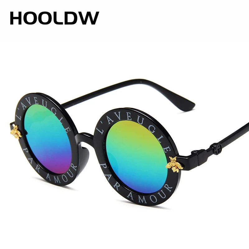 New Fashion Small Round Kids Sunglasses Brand Designer Bee Children Sunglasses Boys Girls Baby Outdoors Goggle Shades Eyewear