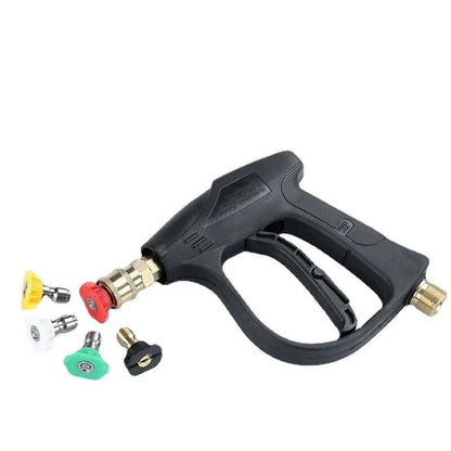 High 1/4"  Pressure Washer Gun 4000 PSI Car Wash Foam Spray Short Wand w/ Nozzle