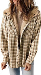 Cozy Plaid Hooded Wool Coat with Fleece Lining