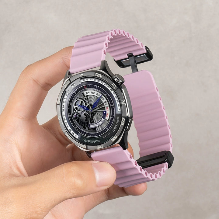 Cinturino per orologio in silicone con fibbia magnetica da uomo, accessorio per orologio da donna, sostituto per DW Tiansuo Longines Casio Tianwang, catena per orologio