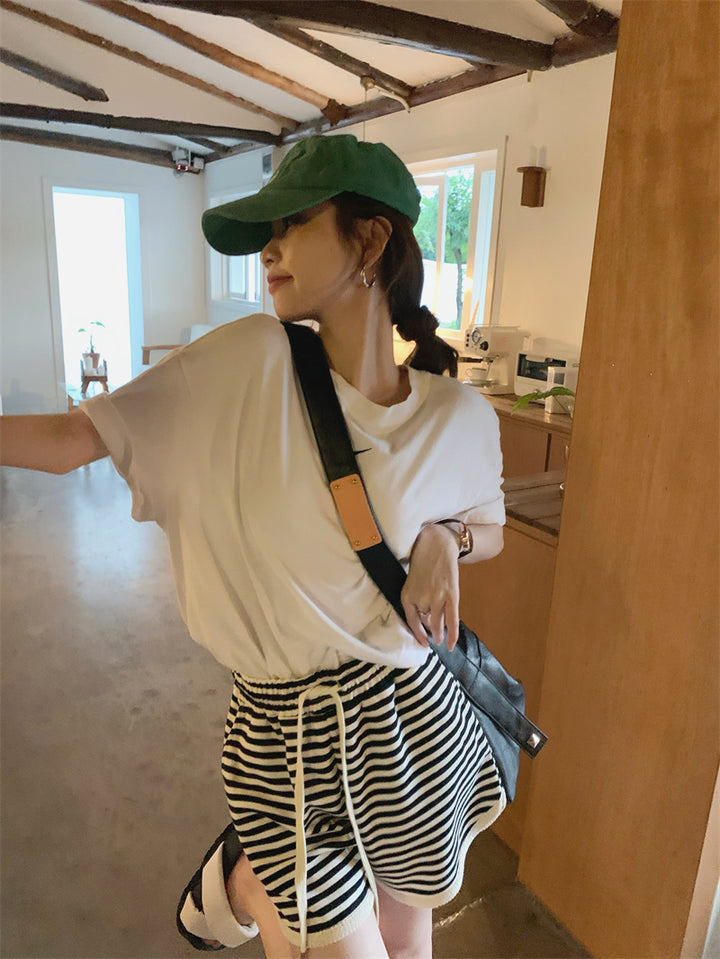 Pantaloncini casual larghi e snellenti da donna oversize