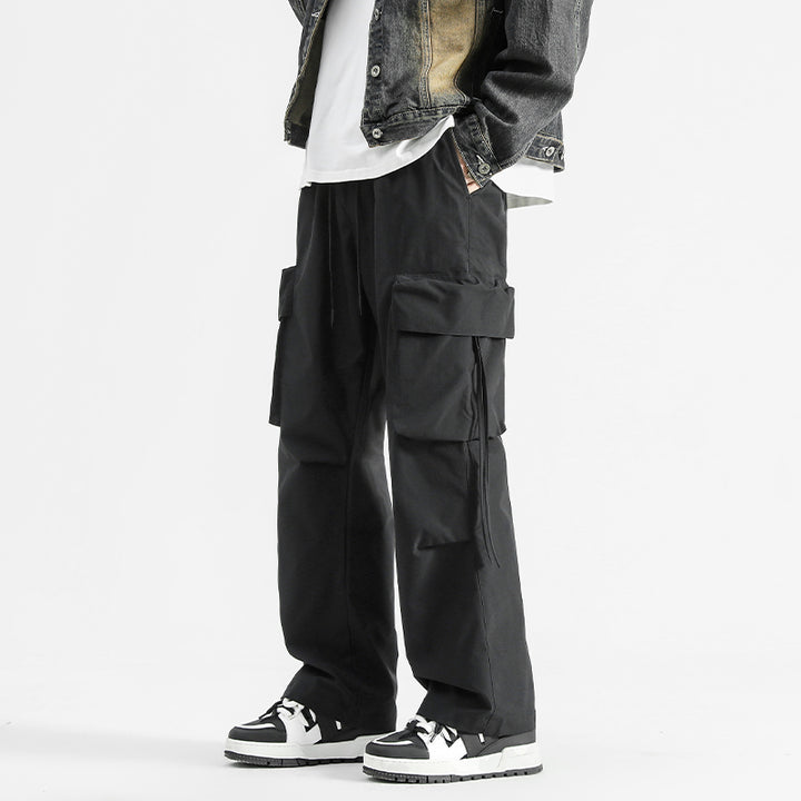 Pantaloni cargo multitasche retrò in stile giapponese, pantaloni sportivi autunnali e invernali da donna, pantaloni casual alla moda, dritti e a gamba larga