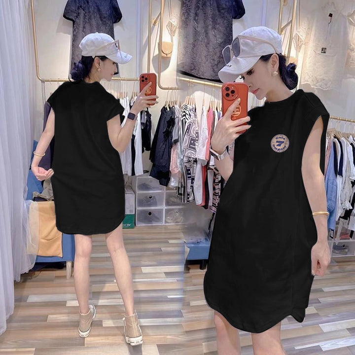 Gonna a t-shirt casual senza maniche