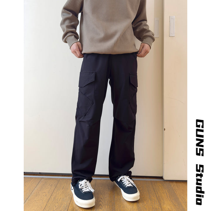 Pantaloni cargo da uomo del marchio americano di moda Uncle Bar, pantaloni larghi autunnali e invernali da uomo, pantaloni sportivi casual a gamba dritta