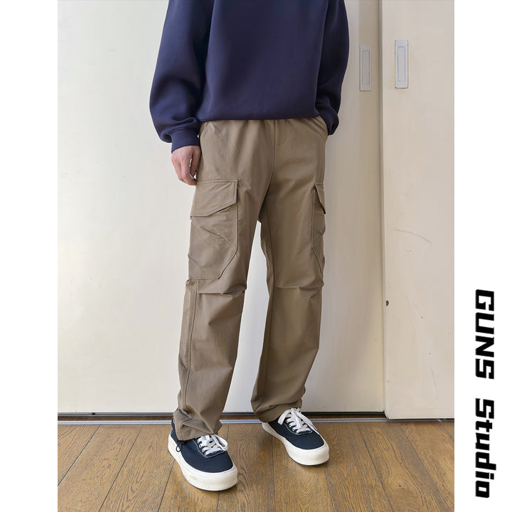 Pantaloni cargo da uomo del marchio americano di moda Uncle Bar, pantaloni larghi autunnali e invernali da uomo, pantaloni sportivi casual a gamba dritta