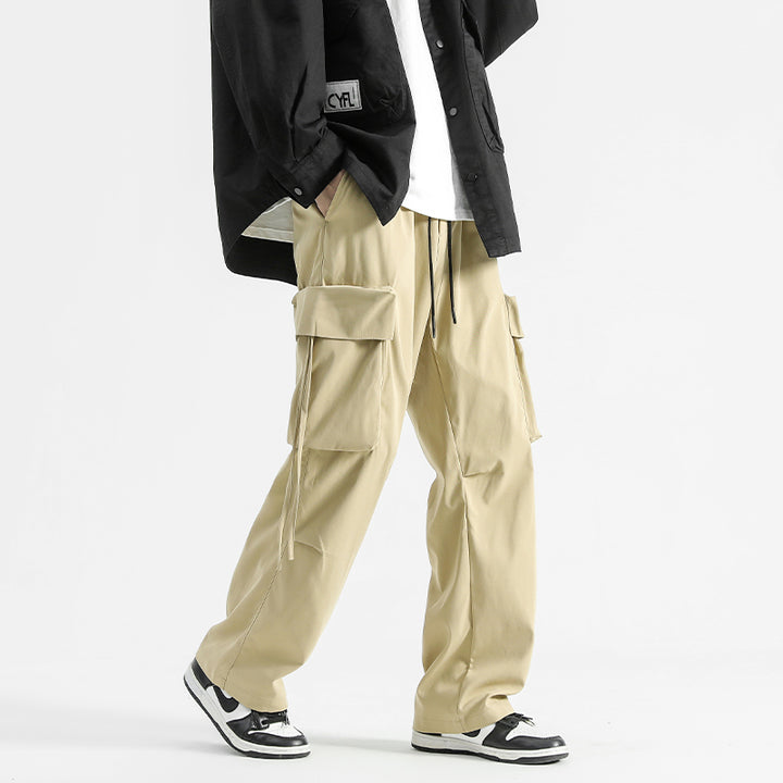 Pantaloni cargo multitasche retrò in stile giapponese, pantaloni sportivi autunnali e invernali da donna, pantaloni casual alla moda, dritti e a gamba larga
