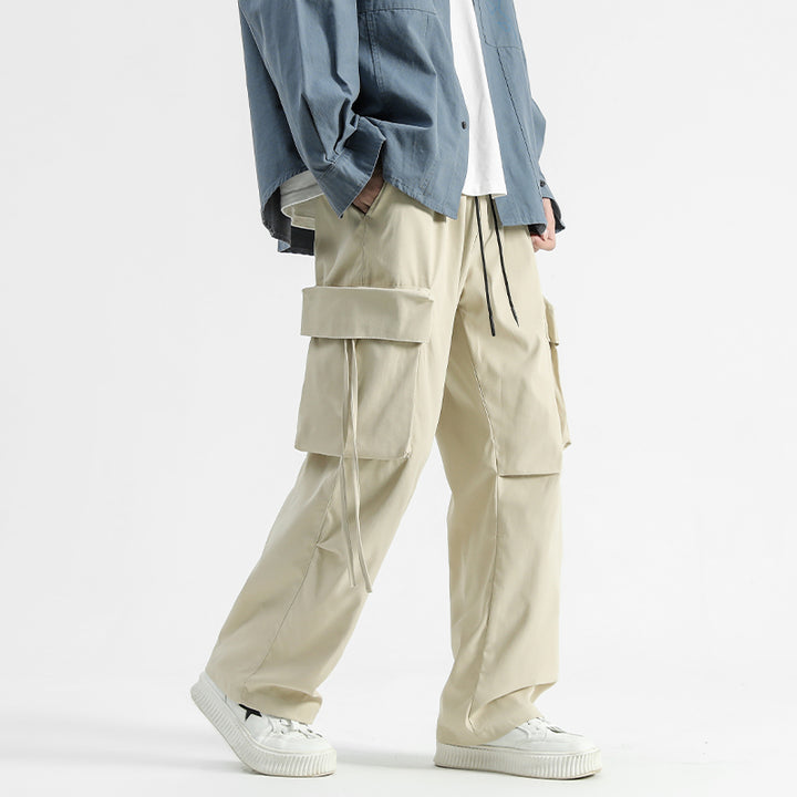 Pantaloni cargo multitasche retrò in stile giapponese, pantaloni sportivi autunnali e invernali da donna, pantaloni casual alla moda, dritti e a gamba larga