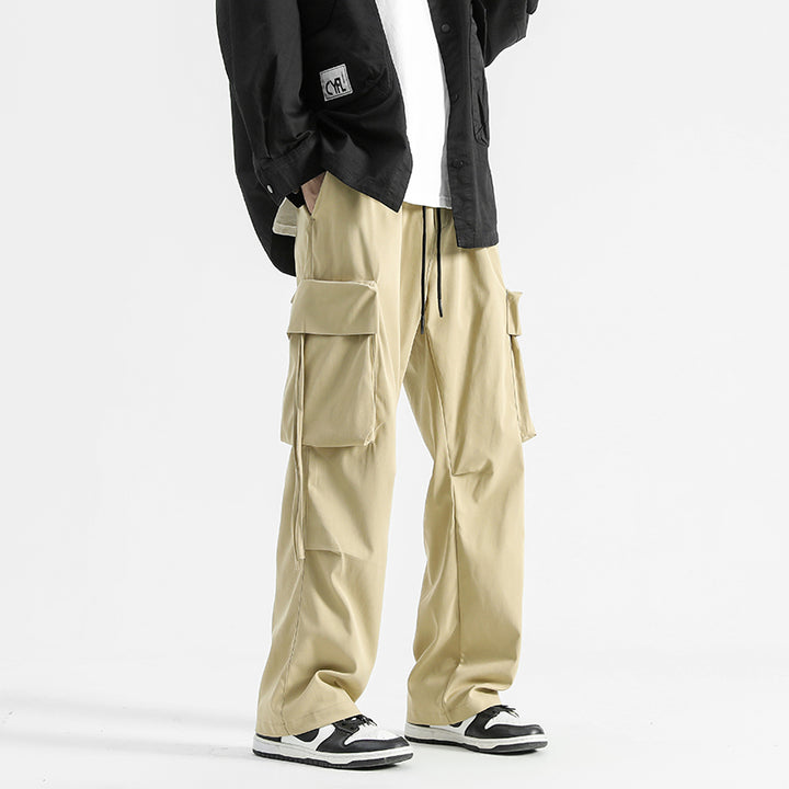 Pantaloni cargo multitasche retrò in stile giapponese, pantaloni sportivi autunnali e invernali da donna, pantaloni casual alla moda, dritti e a gamba larga