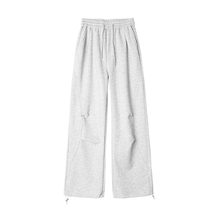 Pantaloni della tuta plissettati grigi retrò in stile giapponese