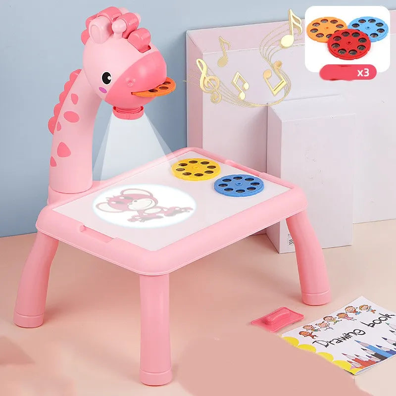 Kids LED Projector Drawing Table and Art Board