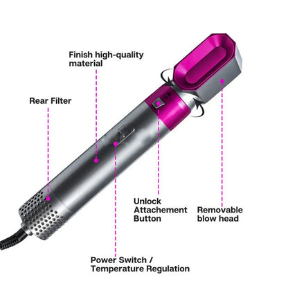 Five-in-One Hot Air Comb Automatic Winding