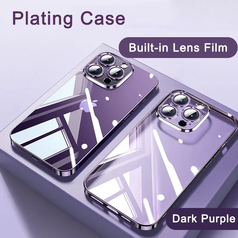 Luxury Shockproof Transparent Case for iPhone