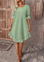 Summer Fashion Ruffle Short-Sleeve Dress