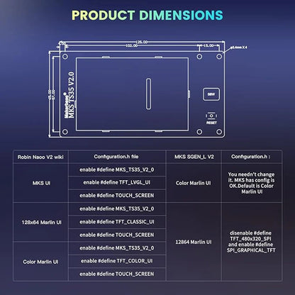 MKS DLC32 V2.1 Offline Controller Board 32bits ESP32 WIFI GRBL Motherboard For Laser Engraving Machine TS35 Touch Screen Display