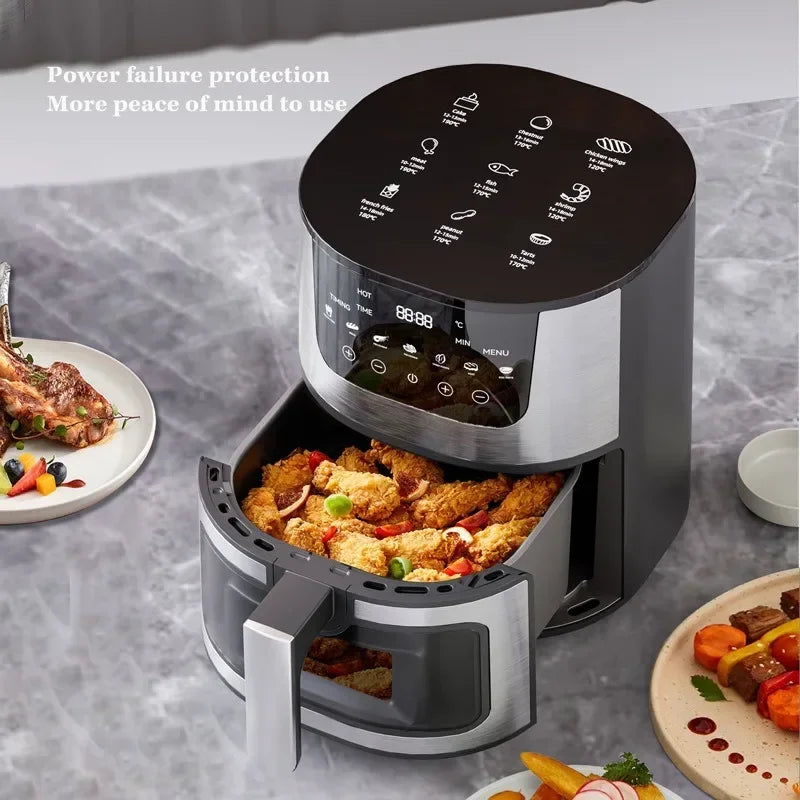 7L Electric Air Household Fritadeira Fryer Intelligent French Fry Machine with Large Capacity Electric Fryer