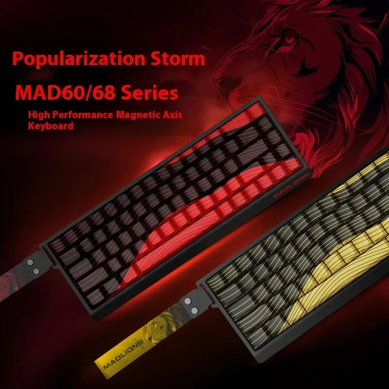 MADLIONS Mad60HE Mad 68HE Mechanical Keyboard Magnetic Switch Wired Hot Swap 8K Polling Rate Customized Gaming keyboard Pc Gamer