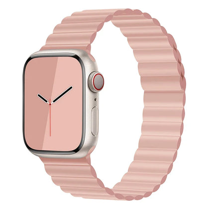 Magnetic Loop for Apple Watch Bands 44mm 40mm 49mm 45mm 41mm 38mm Silicone Bracelet iWatch Series 9 8 7 6 5 4 3 Se ultra 2 strap