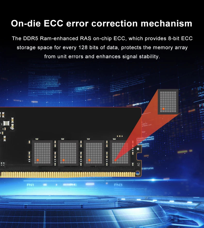 JUHOR DDR5 RAM 16GB 32GB 5600MHz 6000MHz 6400MHz 6800MHz 7200MHz  DIY Computer Gaming Desktop Memory