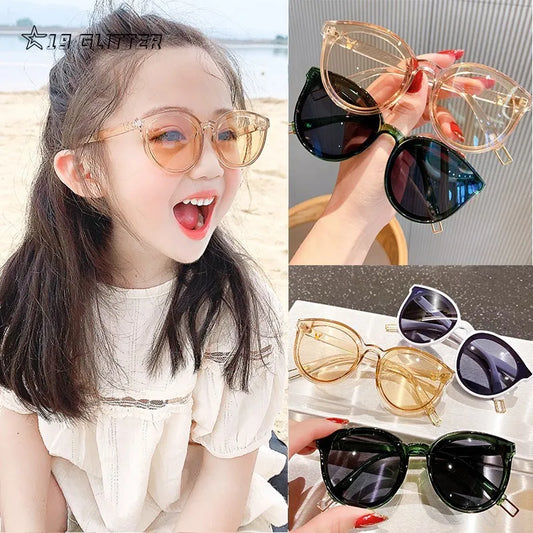 Kids Cute Sunglasses Square Children Sunglasses Boy Girl Stylish Goggles Baby Student Eyeglasses Party Eyewear UV400