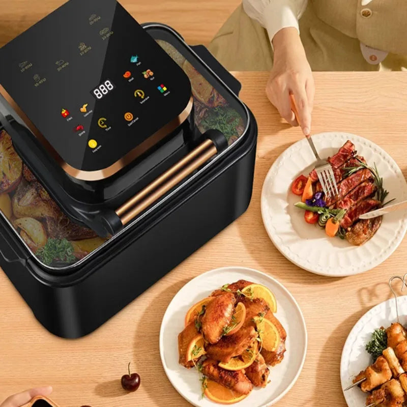 12L Air Fryer Large Capacity Ivisible Automatic Electric Fryer Household Intelligent Electric Oven Friggitrice Ad Aria