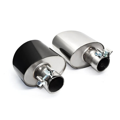 Oval Exhaust Tip For Audi A3 A4 A5 A6 A7 Up To RS3 RS4 RS5 RS6 RS7 Look Tailpipe Nozzle Exhaust System Muffler Tip