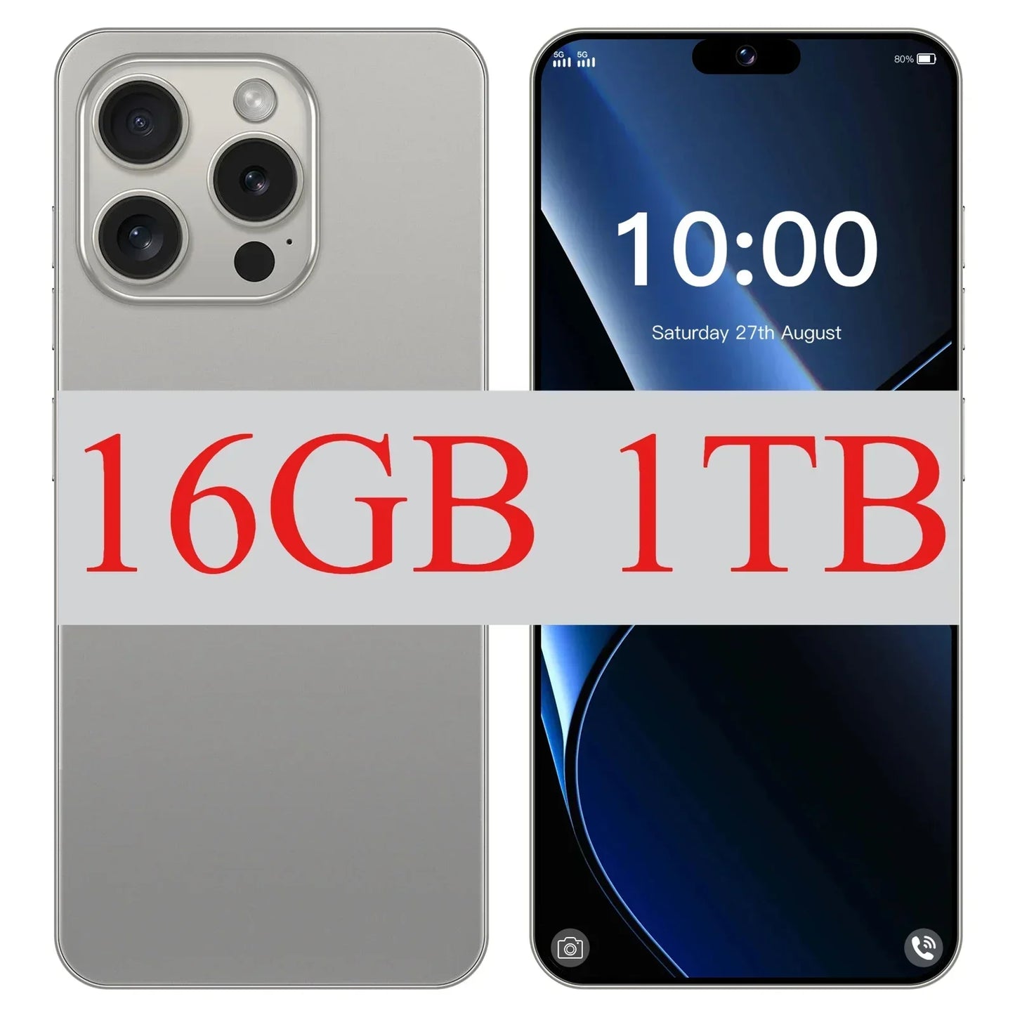 Brand New Original 16GB+1TB for Mobile Phones 6.8 Inch XS15 Pro Full Screen 4G 5G Cell Phone 6800mAh Smartphone Global Version