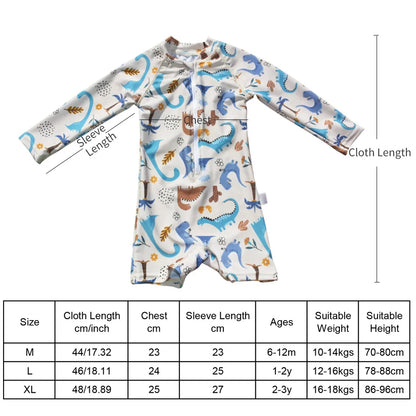 EezKoala Children's One Piece Swimsuit Sunscreen Quick-Dry Baby Surfing Suit for Boys Girls Swimwear Toddler Bathing  Swim Cloth