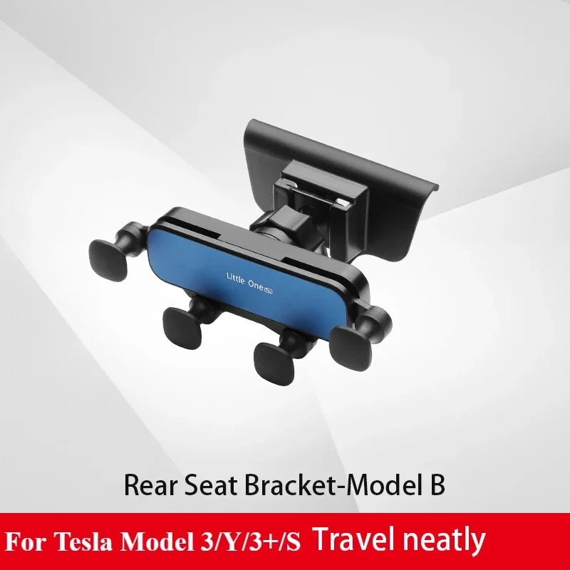 Car Back Seat Headrest Mount Holder For Tesla Model 3/Y/S/3+ 360 Rotation Tablet PC Auto Model3 Highland 2024 Phone Holder Stand