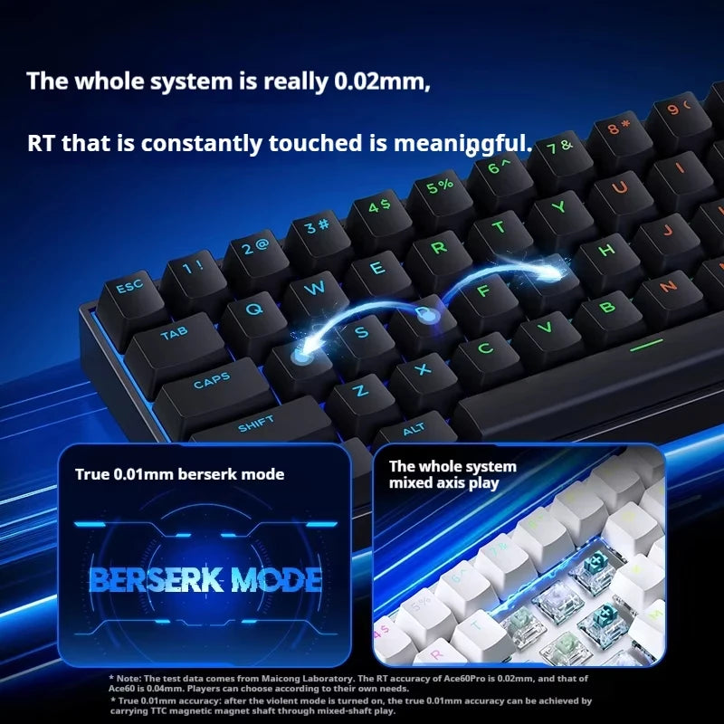 MCHOSE ACE60 Pro Magnetic Axis Mechanical Keyboard Gaming And Esports Desktop Computer Customized Wired Keyboard USB Interface