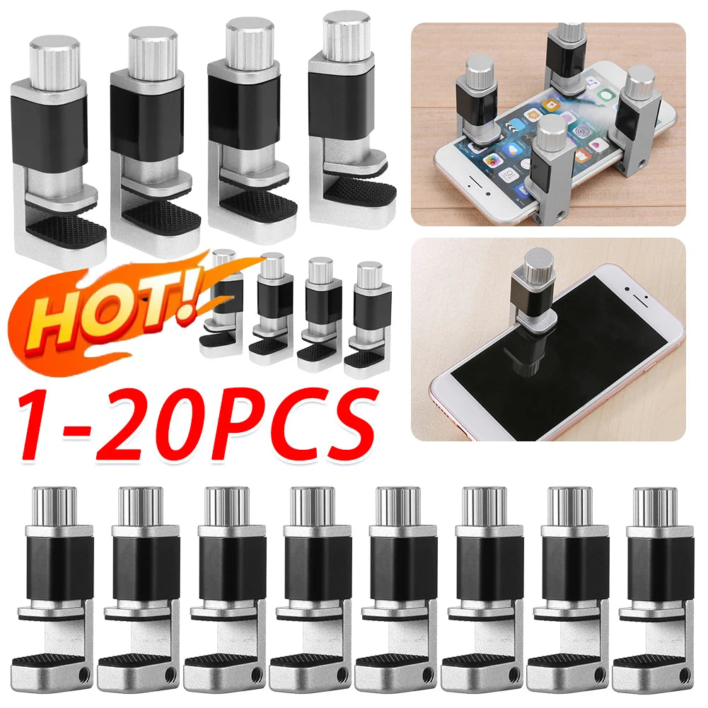 20PCS Universal Metal Clamp Holder Adjustable LCD Display Screen Fixing Fixture Clip Fastening Clamp for Mobile Phone Tablet