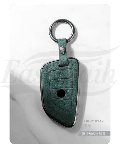 Car Alcantara Key Case Cover Holder Chain For BMW G20 G30 X1 X3 X4 X5 G05 X6 F20 G21 f40 f80 35i 3 5 7 Interior Accessories