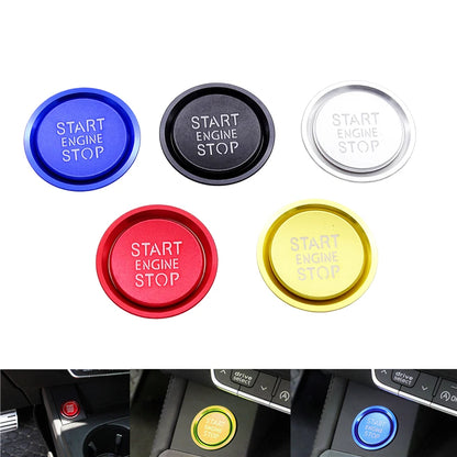 Set Car Engine Start Stop Button Cover Decor Ring for Audi A4 S4 A5 S5 A6 S6 A7 S7 A8 S8 Q5 Q7 Car Styling Sticker Accessories